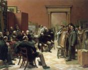 查尔斯 韦斯特 克普 : The Council of the Royal Academy selecting Pictures for Exhibition